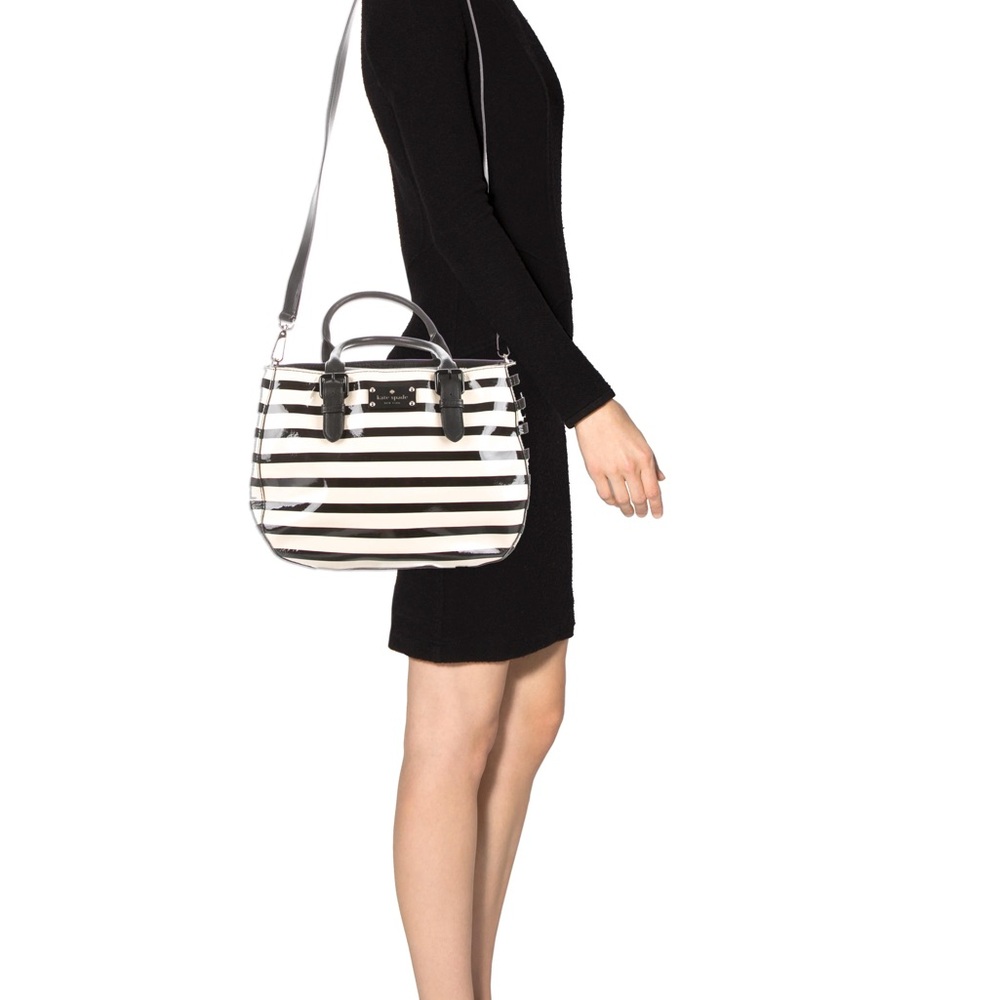 Kate Spade Carlisle Street Patent Striped Sylvie Bag